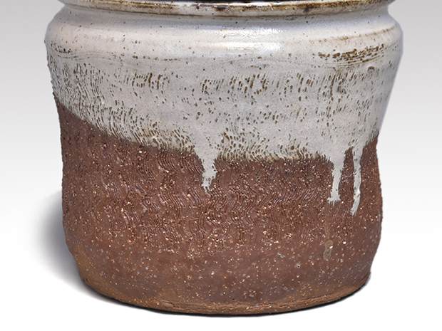 萩焼水指 十二代 田原陶兵衛(作) 誂蓋付 共箱 | 古美術ささき