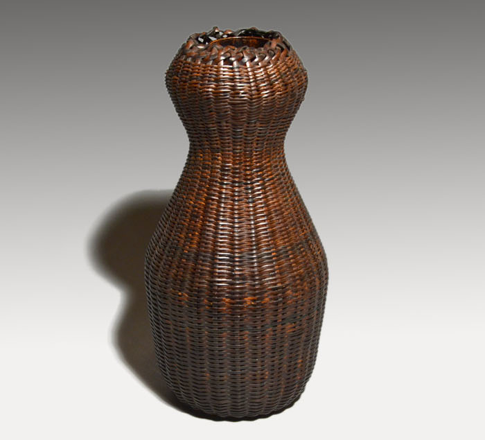 茶道具平安竹美斎造時代藤組宗金篭共箱MR7696B