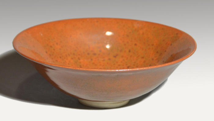 柿天目平茶碗 大樋年郎(十代 大樋長左衛門)作 二重箱 名碗 | 古美術ささき