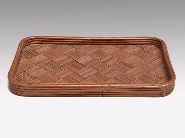 時代 煎茶盆 干菓子盆 市松象嵌文 | 古美術ささき