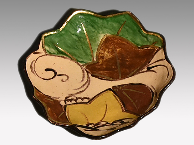 色絵 立田川 向付 5客 八代 大樋長左衛門(宗春)作 共箱 | 古美術ささき