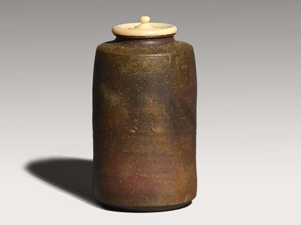 丹波茶入 銘「雲の宿」 久田尋牛斎箱書 市野信水（作） 仕服2 共箱