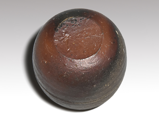 備前茶入 山本竜一(作) 共箱 牙蓋 仕服(太子間道) | 古美術ささき