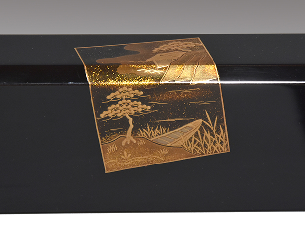 輪島塗 色紙蒔絵炉縁 池端治峰（作) 共箱 | 古美術ささき