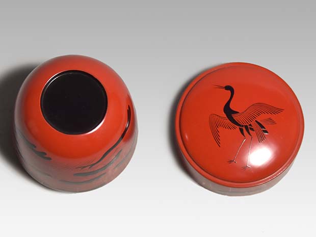 民国 朱漆竹编盒 民国 朱漆竹编盒