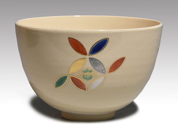 永楽善五郎(即全)造 仁清写 色絵七宝茶碗 共箱 | 古美術ささき