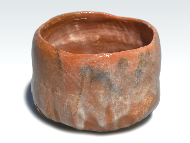 茶道具楽吉左衛門十代旦入造赤楽平茶碗共箱DR7072