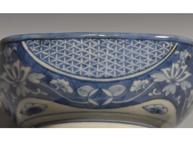 古伊万里染付鷺文四方向付 7客 江戸時代後期頃 | 古美術ささき