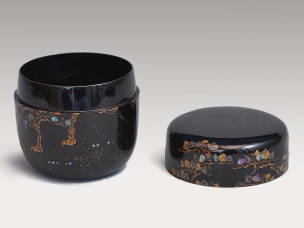 双松蒔絵棗 六代 小島漆壷斎(作) 共箱 | 古美術ささき