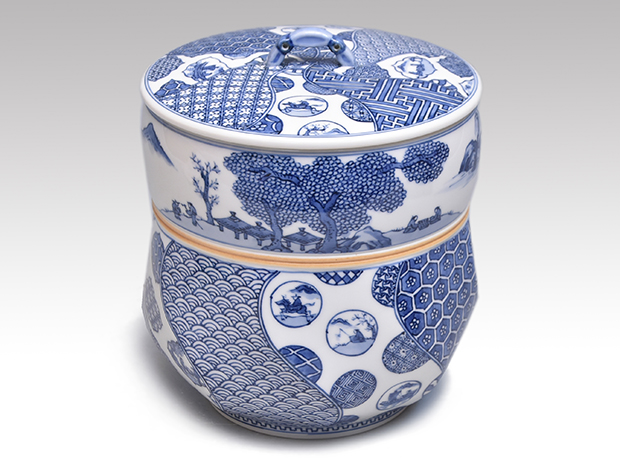 祥瑞写 瓢形水指 三代 西村徳泉（作) 共箱 | 古美術ささき