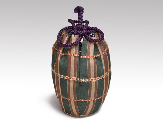 肩衝茶入 洛東 万代草山（作) 共箱 牙蓋 仕服（吉野間道) | 古美術ささき