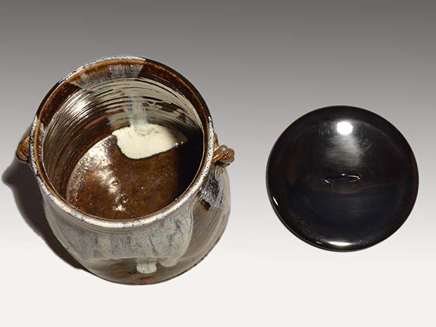 朝鮮唐津耳付水指 松古窯五代目 佐久間芳丘(作) 淡々斎箱書 共箱 | 古