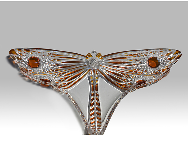 Baccarat バカラ LIBELLULE 蜻蛉 装飾皿 色被せ クリスタルガラス 世界