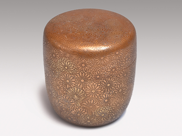 菊蒔絵 金地棗 内梨地 豊平翠香(作) 共箱 | 古美術ささき