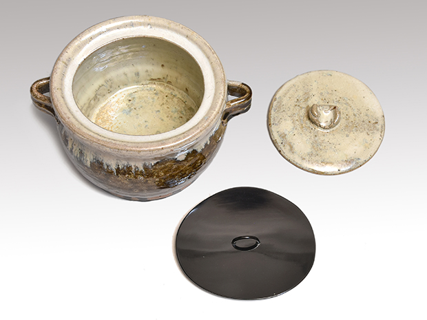 朝鮮唐津水指 西岡小十（作）共蓋 誂え蓋 共箱 | 古美術ささき