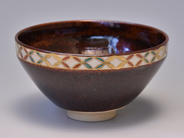 色絵天目口七宝画 数茶碗 10客 清閑寺窯 杉田祥平(作) 共箱 | 古美術ささき