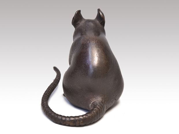 沼田一雅(作) ブロンズ製 「ねずみ」 文鎮 筆架にも | 古美術ささき