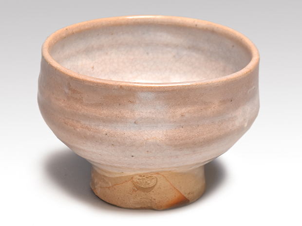 茶道具 萩焼茶碗 大徳寺誡堂和尚書付 共箱 三月◇特売品）味舌隆司作