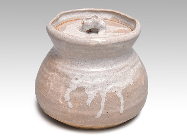 萩焼水指 十世 坂 高麗左衛門（作） 共蓋 塗蓋 共箱 | 古美術ささき