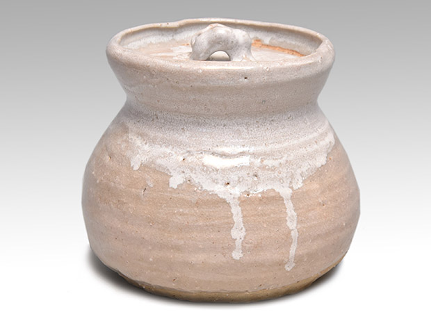 萩焼水指 十世 坂 高麗左衛門（作） 共蓋 塗蓋 共箱 | 古美術ささき