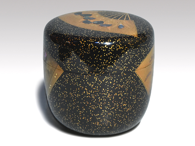 扇面蒔絵 利休棗 輪島塗 高崎秋峰(作) 共箱 | 古美術ささき