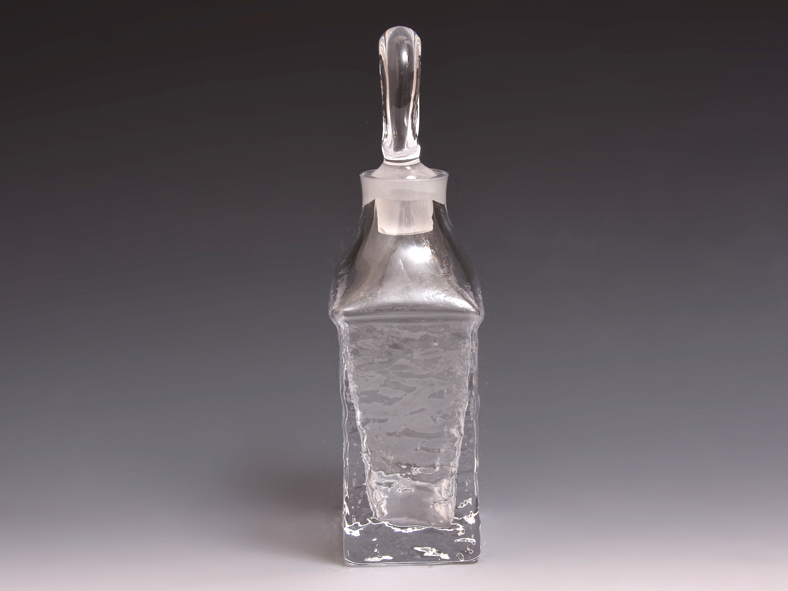 屋我平尋】ガラス 栓付瓶 デキャンタ 作家もの 屋我平尋】ガラス 栓付