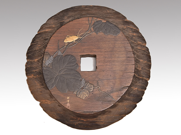 古材 葛に虫蒔絵 花台 盆栽台 香炉台 江戸から明治頃 | 古美術ささき