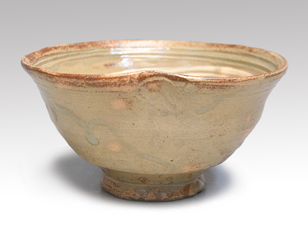 刷毛目茶碗 古曽部 寒川義崇(作) 共箱 やました販売品 | 古美術ささき