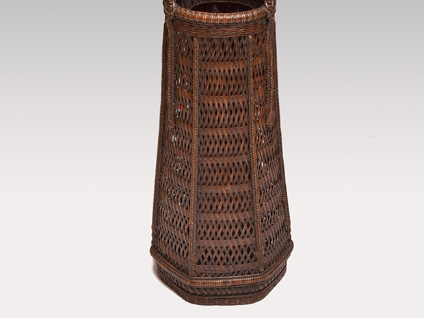 初代 田辺竹雲斎 釣藤形 花籃 高さ：47cm 花籠 共箱 | 古美術ささき