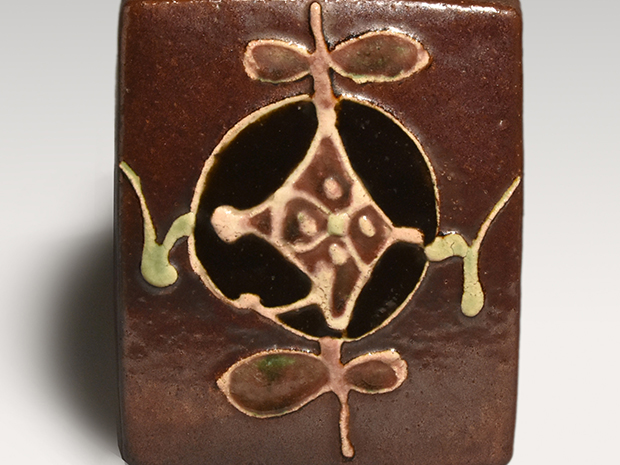 河井寛次郎 真作 双花文陶筥 鑑定済み 共箱 極美品 河井寛次郎 真作 双