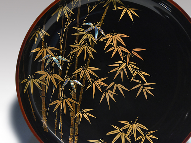 竹蒔絵食籠 箕輪一星（造）共箱 | 古美術ささき