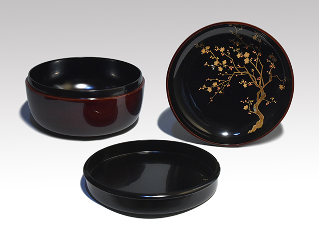 梅蒔絵食籠 箕輪一星（造）共箱 | 古美術ささき