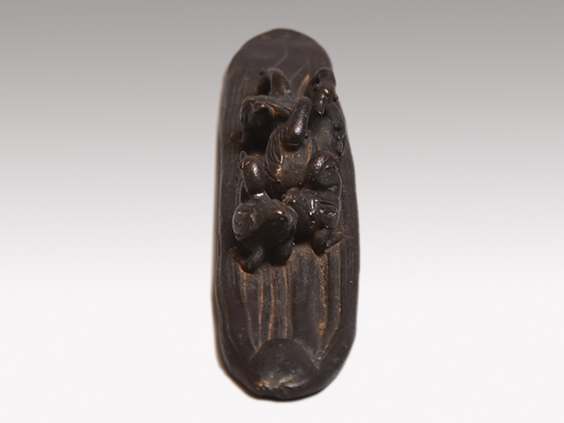 蝋型鋳銅文鎮 鳥紐 佐渡 本間琢磨(作) 共箱 | 古美術ささき