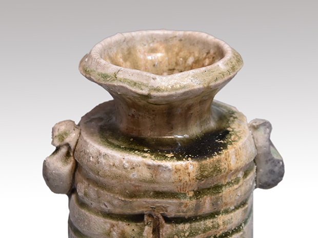 伊賀双耳花入 古谷道生（作）共箱 | 古美術ささき