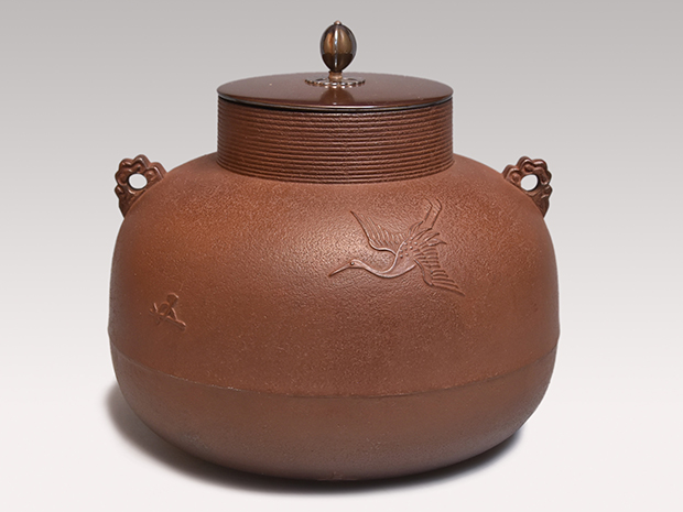 鵬雲斎好 鶴雲釜 角谷与斉（作) 共箱 鵬雲斎書付 | 古美術ささき