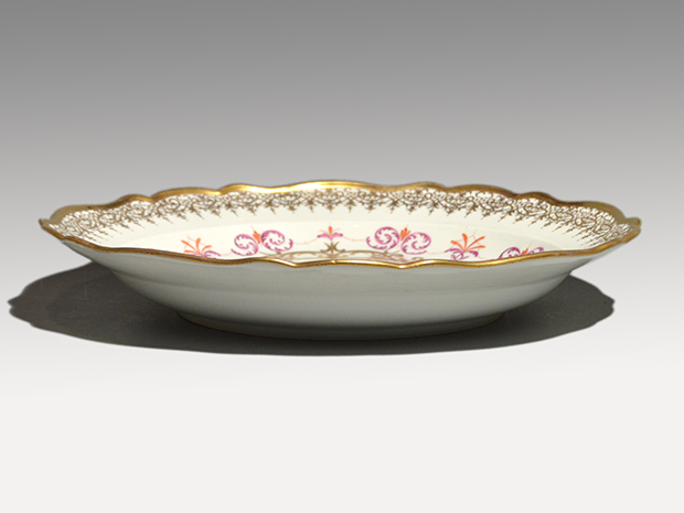 MEISSEN マイセン 港湾風景画 金彩 31.5cm プレート 飾り皿 1850～1924