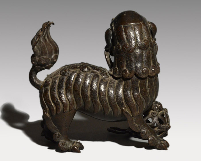 古銅 玉取獅子香炉 明時代 | 古美術ささき