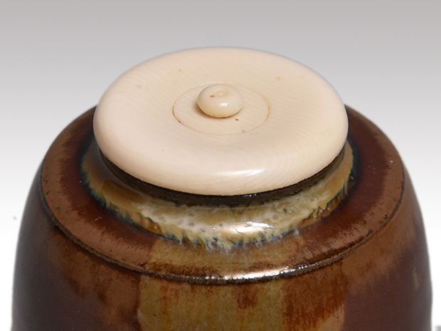 古美味】高取喜恵造 高取焼 肩衝茶入 茶道具 保証品 8aZW 高取焼