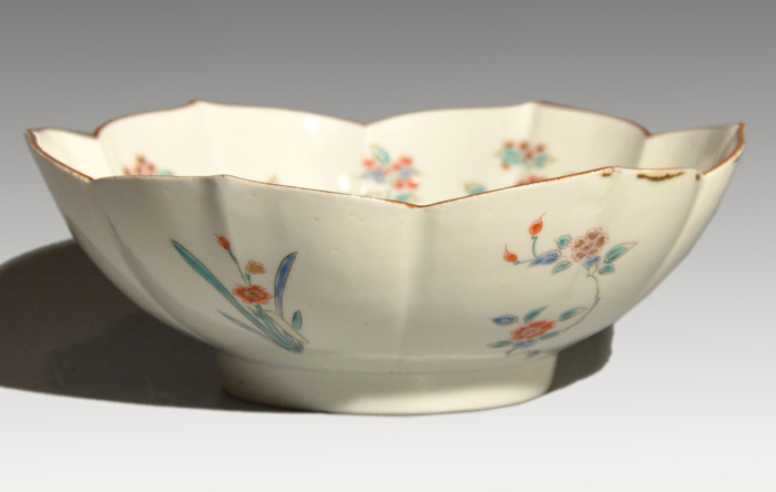 古伊万里 白磁 輪花 膾皿 なます皿 4客 江戸時代 古伊万里