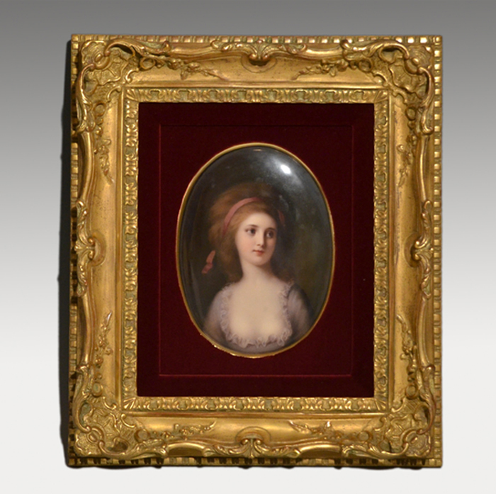 KPMベルリン 陶板額 COUNTESS SOPHIE POTOCKA (ポトカ伯爵夫人) 1880