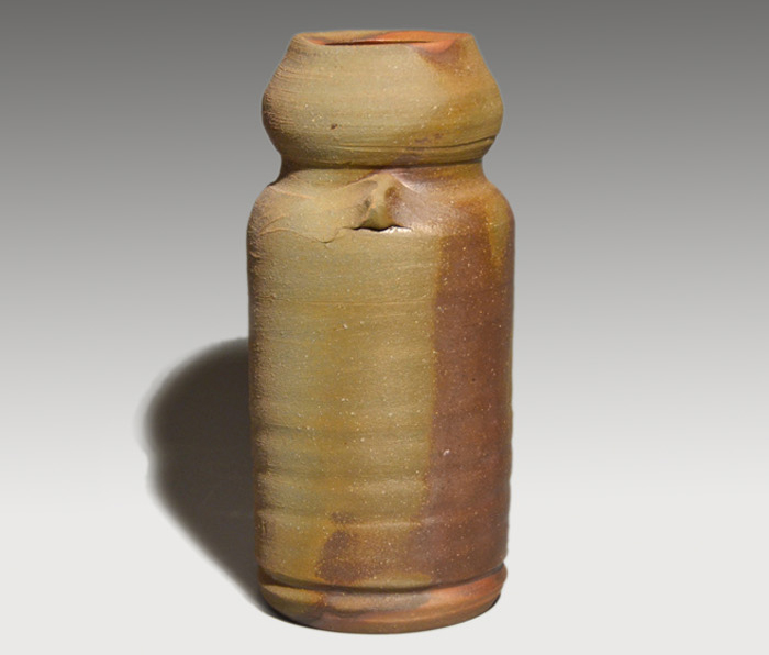 備前耳付き花入 藤原 雄(作) 共箱 | 古美術ささき