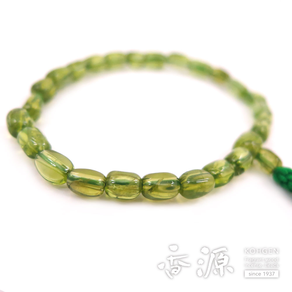 ペリドット さざれ石 ブレスレット 共仕立て 限定品の通販 - お香専門