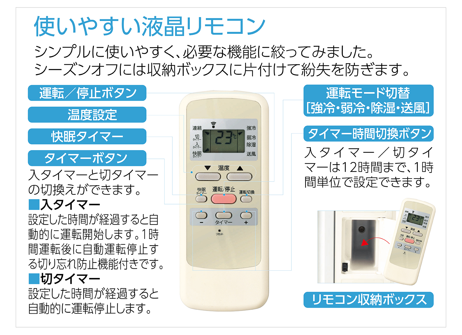 ルームエアコン（冷房除湿専用） KAW-1981/W｜窓用エアコン｜シーズン