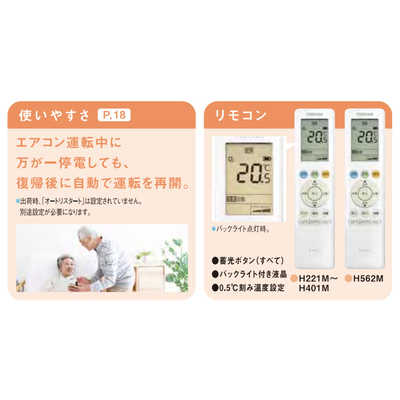 東芝 TOSHIBA エアコン H-Mシリｰズ おもに6畳用 RAS-H221M-W ホワイト