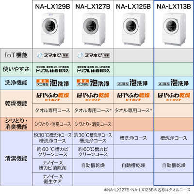 送料・設置無料Panasonicドラム洗濯機NALX113BL-W2023年式