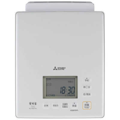 三菱 MITSUBISHI 炊飯器 5.5合 備長炭 蒸気レスIH クリスタルホワイト