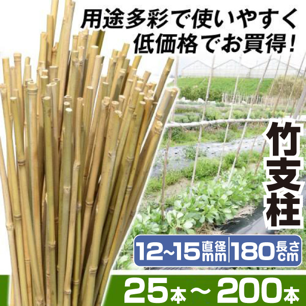 国華園オンラインショップ / 園芸 支柱 竹 12~15mm 180cm 100本 200本