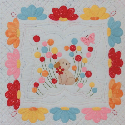 わんこのベビーキルト（アップリケ用布） - 布のおはなし ここほれわんわん
