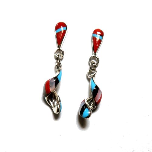 インディアンジュエリー・ズニ族のピアス・イヤリング