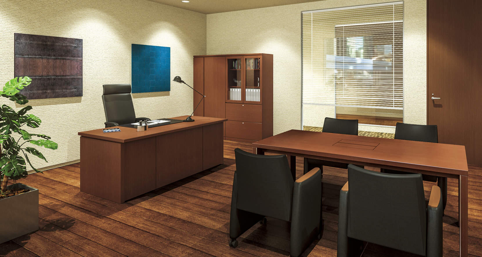 モリシゲブランド家具社長室机役員デスク応接オフィス家具